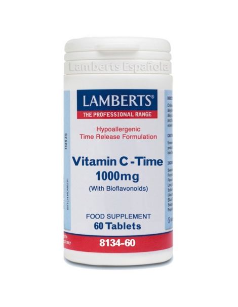 Vitamina C 1000 mg con Bioflavonoides L. Sostenida. Lamberts - 60 tabletas