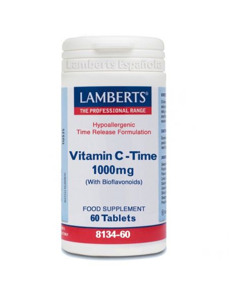 Vitamina C 1000 mg con Bioflavonoides L. Sostenida Lamberts - 60 tabletas
