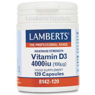 Vitamina D3 4000 UI 100 mcg. Lamberts - 120 tabletas