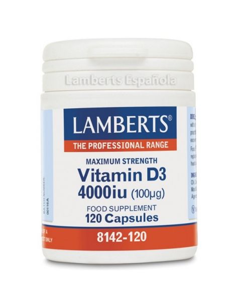 Vitamina D3 4000 UI 100 mcg. Lamberts - 120 cápsulas