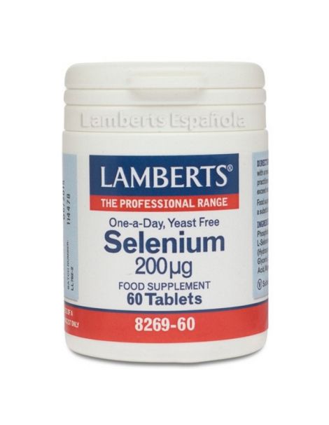 Selenio 200 mcg. (como L-Selenometionina) Lamberts - 60 tabletas