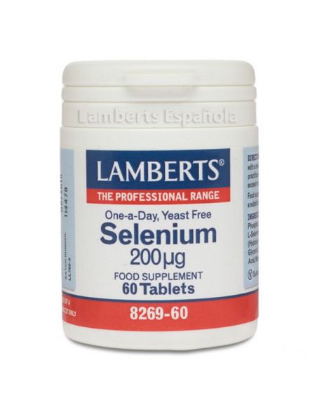 Selenio 200 mcg. (como L-Selenometionina) Lamberts - 60 tabletas