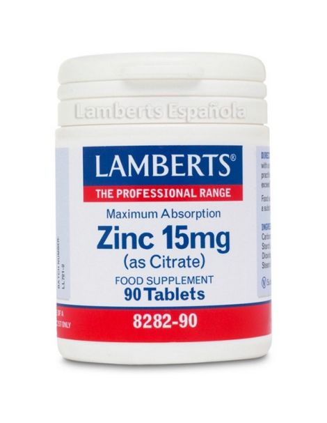 Zinc 15 mg. Lamberts - 90 tabletas