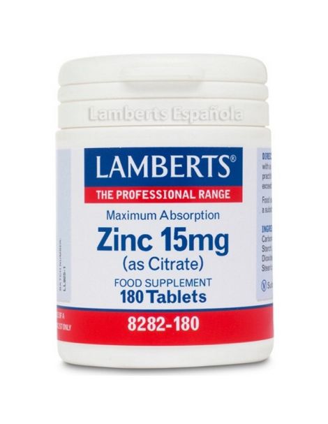 Zinc 15 mg. Lamberts - 180 tabletas