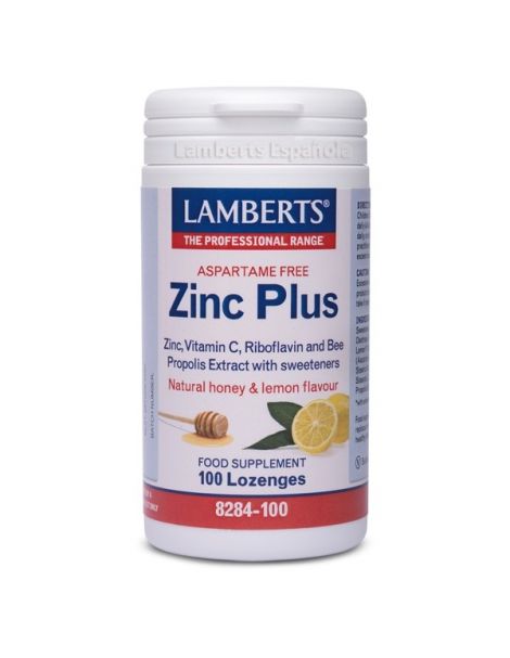 Zinc Plus Lamberts - 100 pastillas