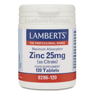 Zinc 25 mg. Lamberts - 120 tabletas