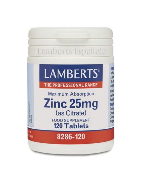 Zinc 25 mg. Lamberts - 120 tabletas