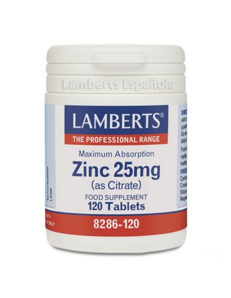 Zinc 25 mg. Lamberts - 120 tabletas