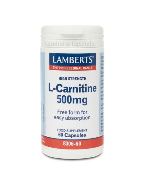 L-Carnitina 500 mg. Lamberts - 60 cápsulas
