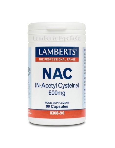 NAC (N-Acetil Cisteina) 600 mg. Lamberts - 60 cápsulas