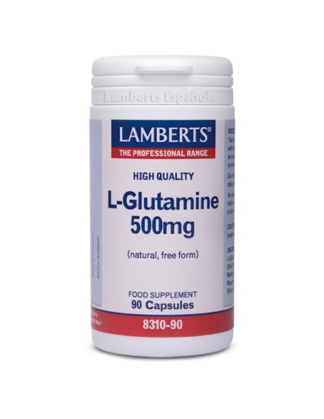 L-Glutamina 500 mg. Lamberts - 90 cápsulas