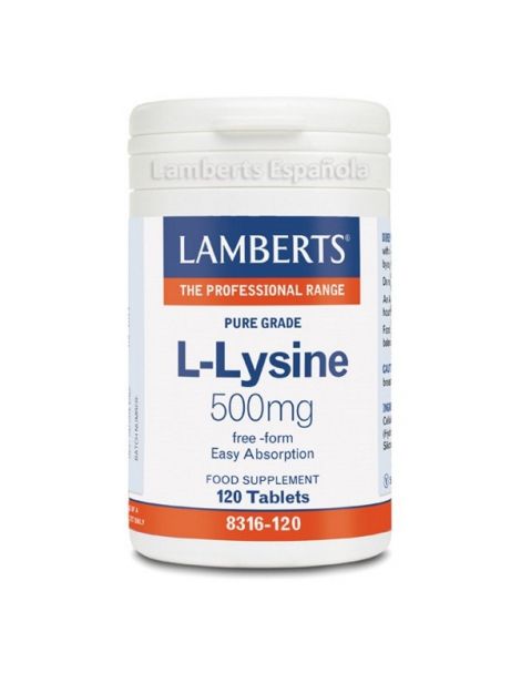 L-Lisina 500 mg. Lamberts - 120 tabletas