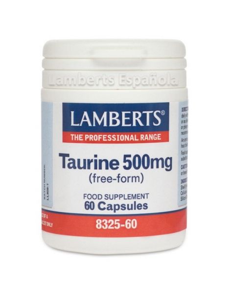 Taurina 500 mg. Lamberts - 60 cápsulas