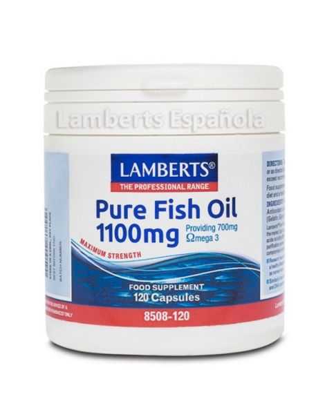 Aceite de Pescado Puro 1100 mg. Lamberts - 120 cápsulas