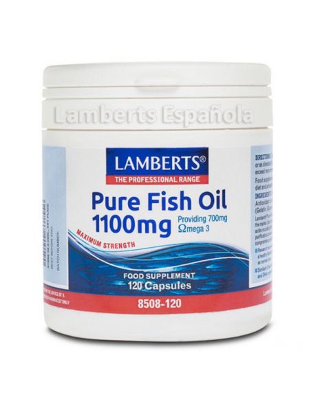 Aceite de Pescado Puro 1100 mg. Lamberts - 120 cápsulas