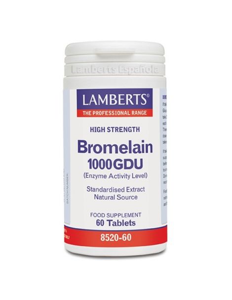 Bromelina 1000 GDU Lamberts - 60 tabletas