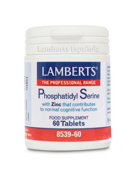 Fosfatidil Serina 100 mg. con Zinc Lamberts -  60 tabletas