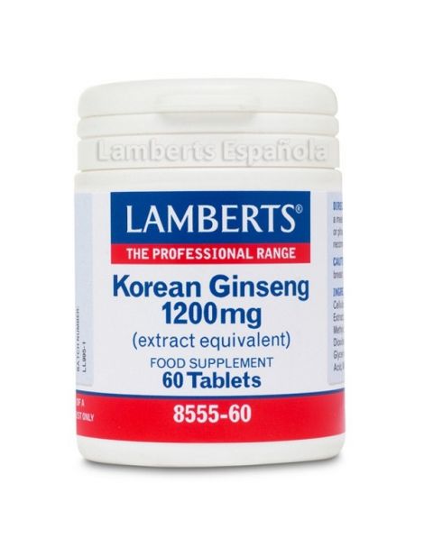 Ginseng Koreano 1200 mg. Lamberts -  60 tabletas