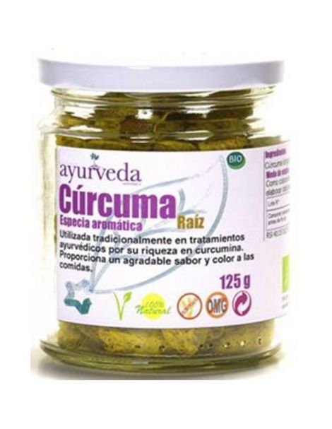 Cúrcuma Raíz (Azafrán Hindú) Ayurveda Auténtico - 125 gramos