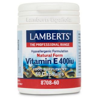 Vitamina E Natural 400 UI Lamberts - 60 cápsulas