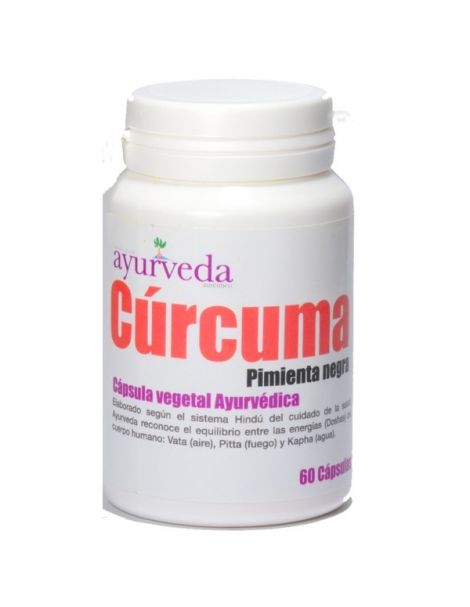 Cúrcuma con Pimienta Ayurveda Auténtico - 60 cápsulas