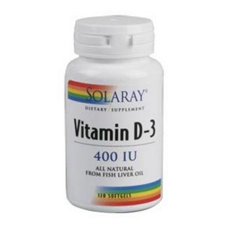 Vitamina D3 400 UI Solaray - 120 perlas