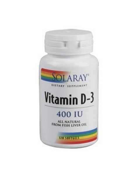 Vitamina D3 400 UI Solaray - 120 perlas