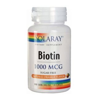 Biotina 1000 mcg. Solaray - 100 comprimidos