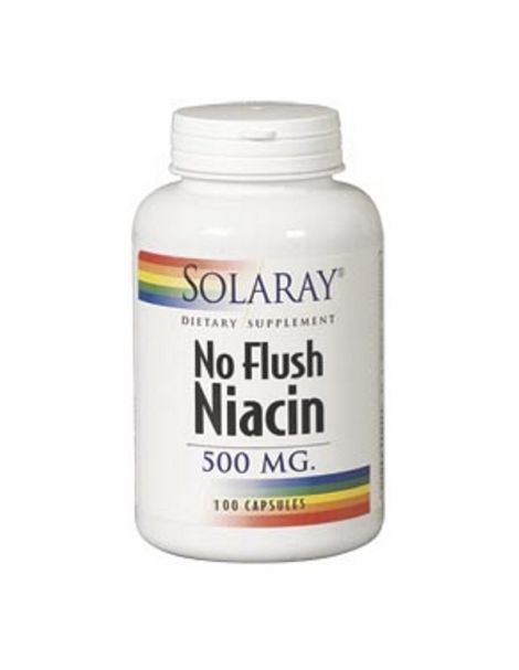 Niacina 500 mg. (No Ruborizante) Solaray - 100 cápsulas