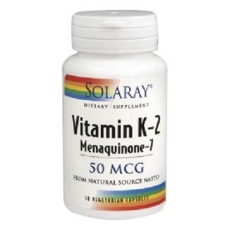 Vitamina K2 (Menaquinona 7) Solaray - 30 cápsulas
