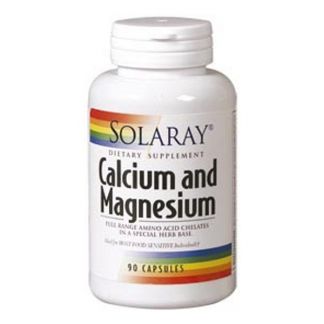 Calcio y Magnesio Solaray - 90 cápsulas