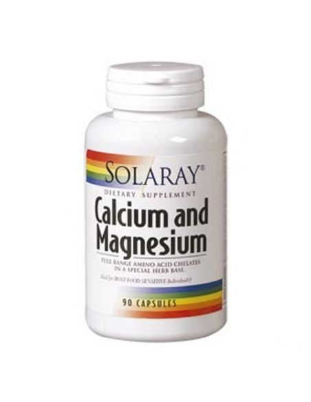 Calcio y Magnesio Solaray - 90 cápsulas