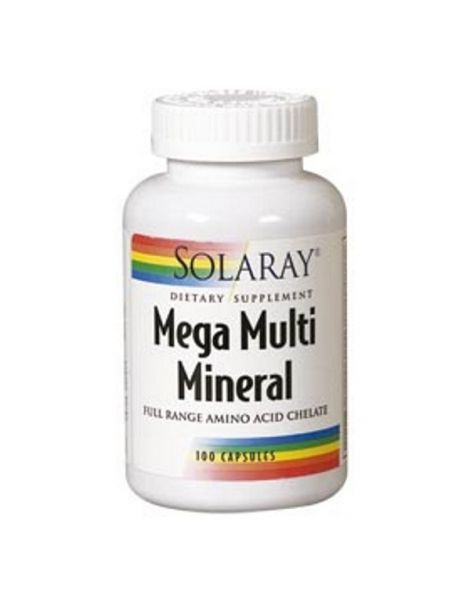 Mega Multi Mineral Solaray - 120 cápsulas