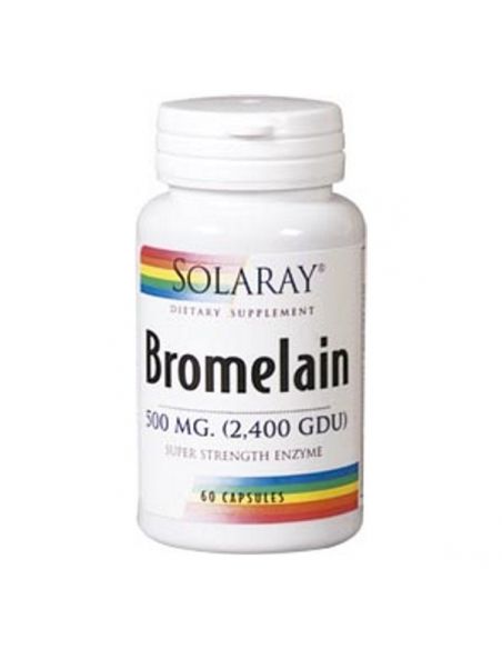 Bromelina Solaray - 60 cápsulas