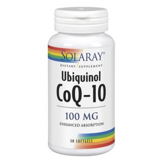 Ubiquinol CoQ10 100 mg. Solaray - 30 perlas