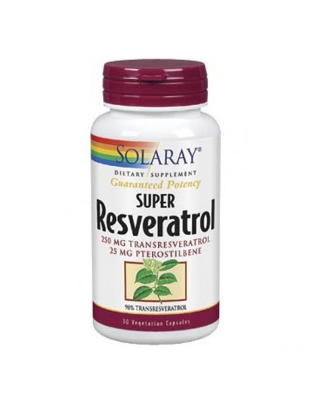 Super Resveratrol 250 mg. Solaray - 30 cápsulas