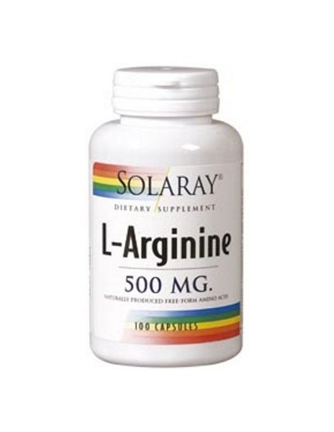 L-Arginina 500 mg. Solaray - 100 cápsulas