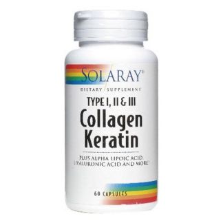 Collagen Keratin Solaray - 60 cápsulas