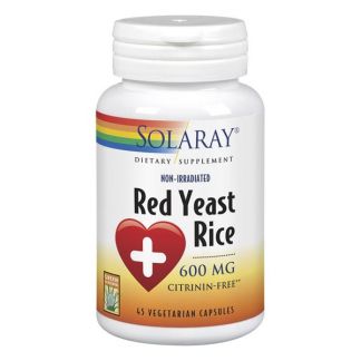 Red Yeast Rice (Levadura Roja de Arroz) Solaray - 45 cápsulas