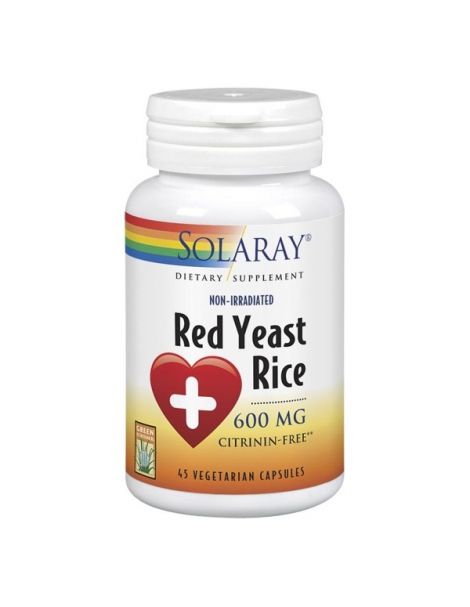 Red Yeast Rice (Levadura Roja de Arroz) Solaray - 45 cápsulas