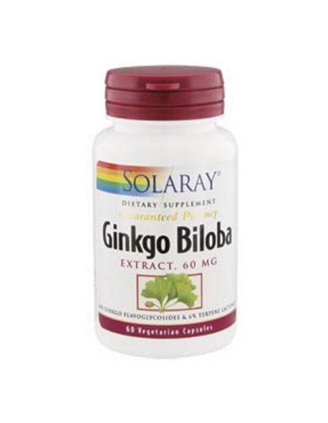 Ginkgo Biloba Solaray - 60 cápsulas