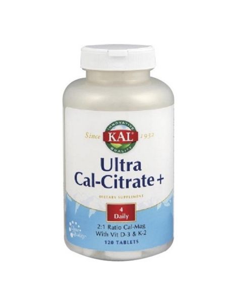 Ultra Cal Citrate + K2 Kal - 120 comprimidos