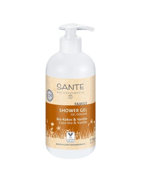 Gel de Ducha Bio-Coco & Vainilla Sante - 500 ml.