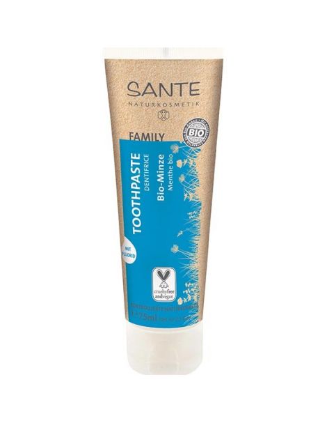 Dentífrico Menta con Flúor Sante - 75 ml.