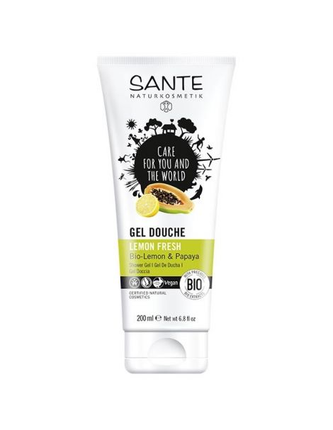 Gel de Ducha Lemon Fresh Sante - 200 ml.