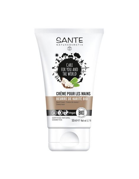 Crema de Manos Manteca de Karité Sante - 50 ml.