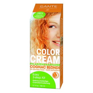 Crema Colorante Capilar Rubio Coñac Sante - 150 ml.
