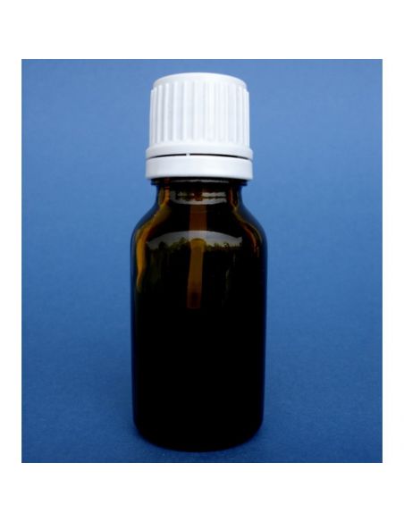 Frasco de Vidrio Topacio con Pincel - 15 ml.