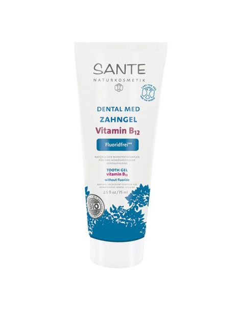 Dentífrico Vitamina B12 sin Flúor Sante - 75 ml.