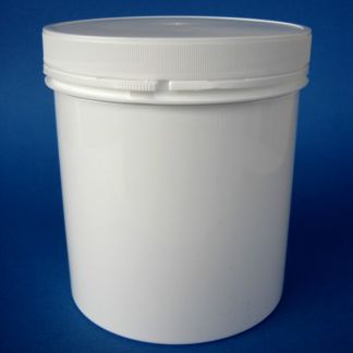 Tarro de Plástico Blanco Cilíndrico Autoprecinto - 1000 ml.